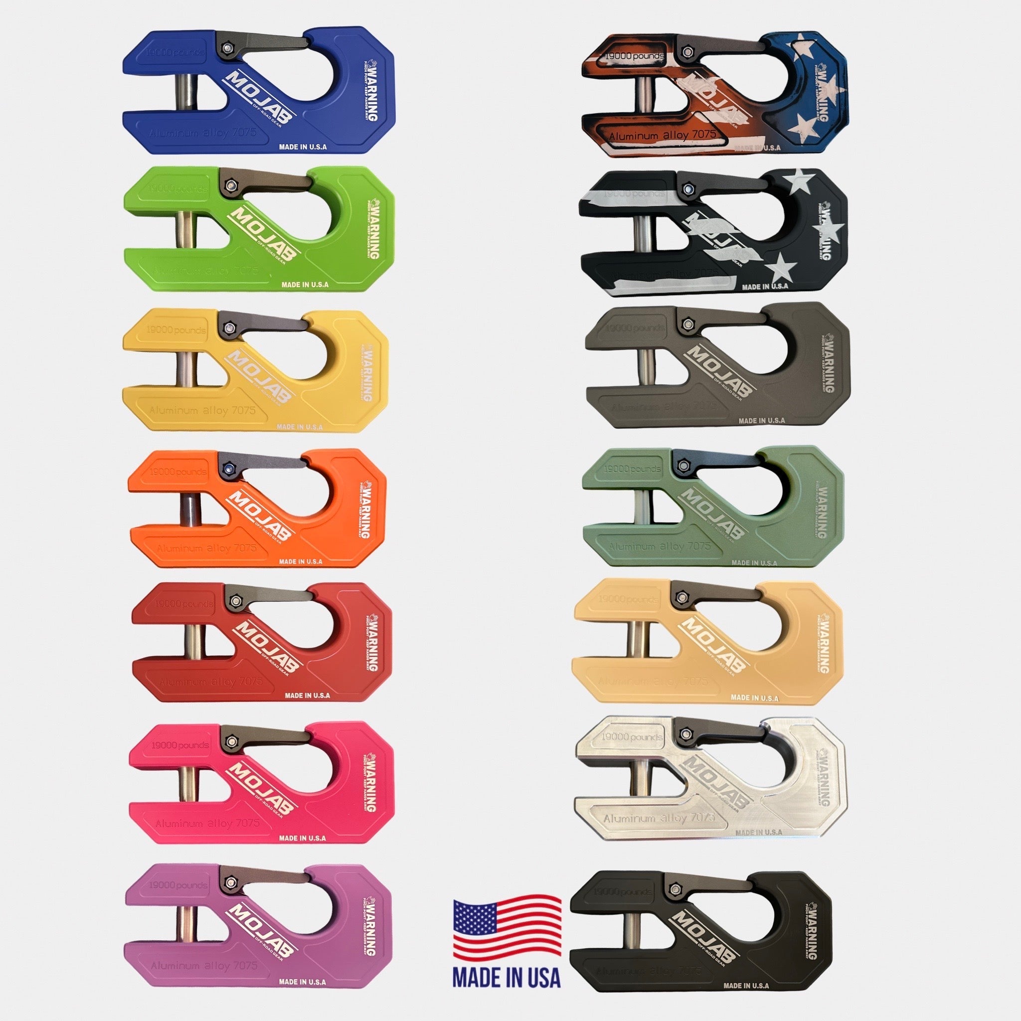 Aluminum winch shackle, closed latch (LIFE TIME WARRANTY*)-M.O.R.E.