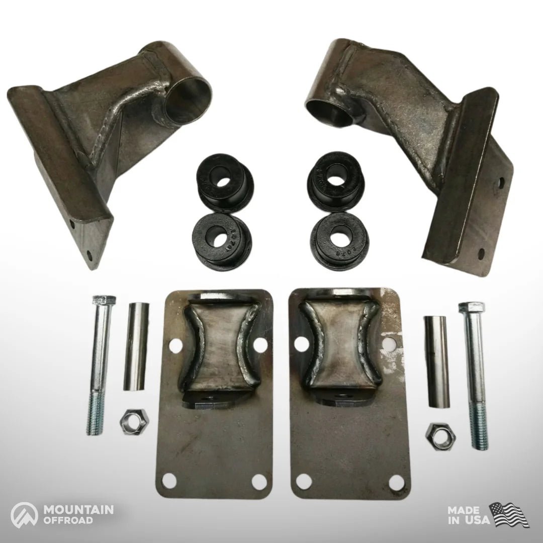 "Bomb Proof" Motor Mount Conversion Kit Chevy LS (Gen III & IV) for Jeep CJ (1972 - 86) - Mountain Offroad (M.O.R.E.)
