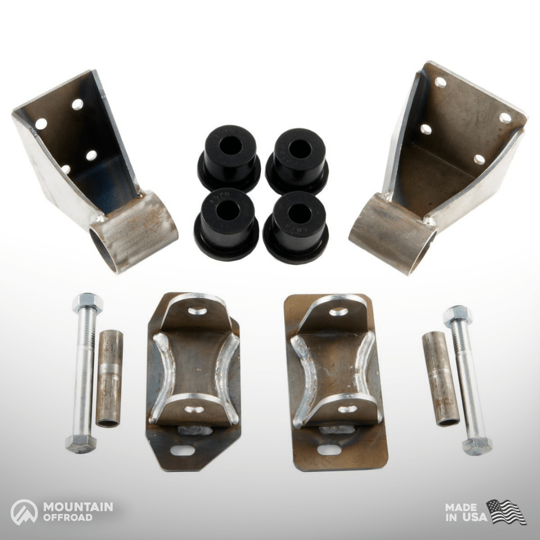"Bomb Proof" Motor Mount Kit for Jeep CJ (1972-86) with AMC 6-cylinder 4.2L / pre-99 4.0L-M.O.R.E.