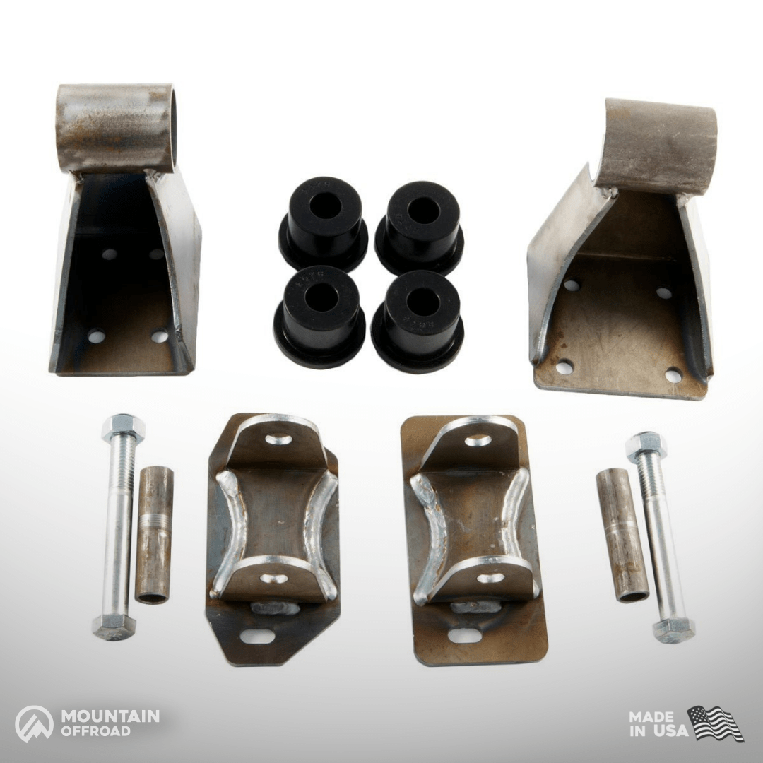 "Bomb Proof" Motor Mount Kit for Jeep CJ (1972-86) with AMC 6-cylinder 4.2L / pre-99 4.0L-M.O.R.E.
