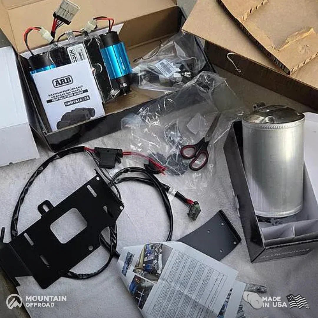 Bundle Pricing: ARB Mounting Bracket (ARBTACO3), ARB Air Compressor (CKMTA12), & ARB 1 Gallon Air Tank (171507) for Toyota Tacoma Gen 3 (2016-23) & Gen 4 (2024-Current)-M.O.R.E.