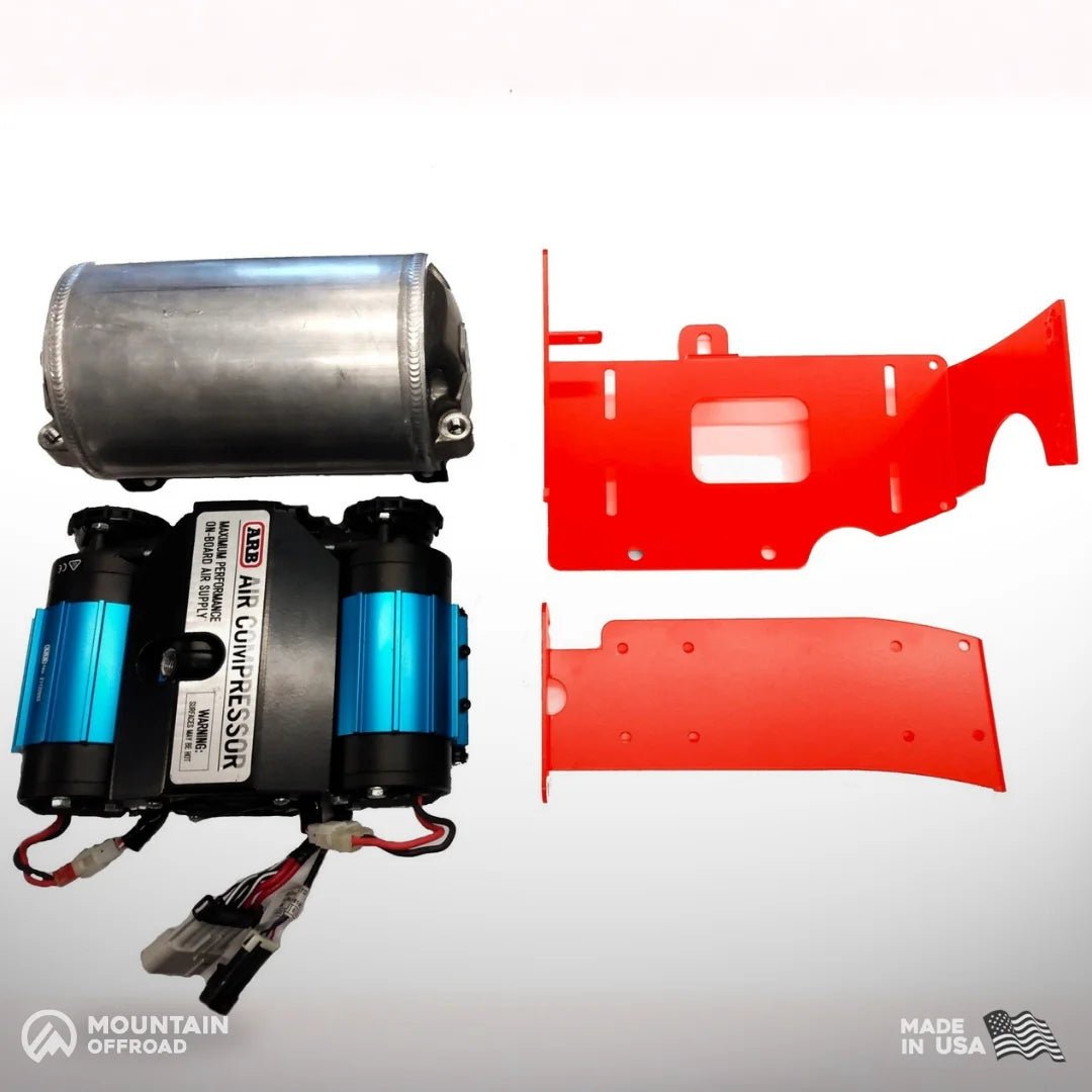 Bundle Pricing: ARB Mounting Bracket (ARBTACO3), ARB Air Compressor (CKMTA12), & ARB 1 Gallon Air Tank (171507) for Toyota Tacoma Gen 3 (2016-23) & Gen 4 (2024-Current)-M.O.R.E.