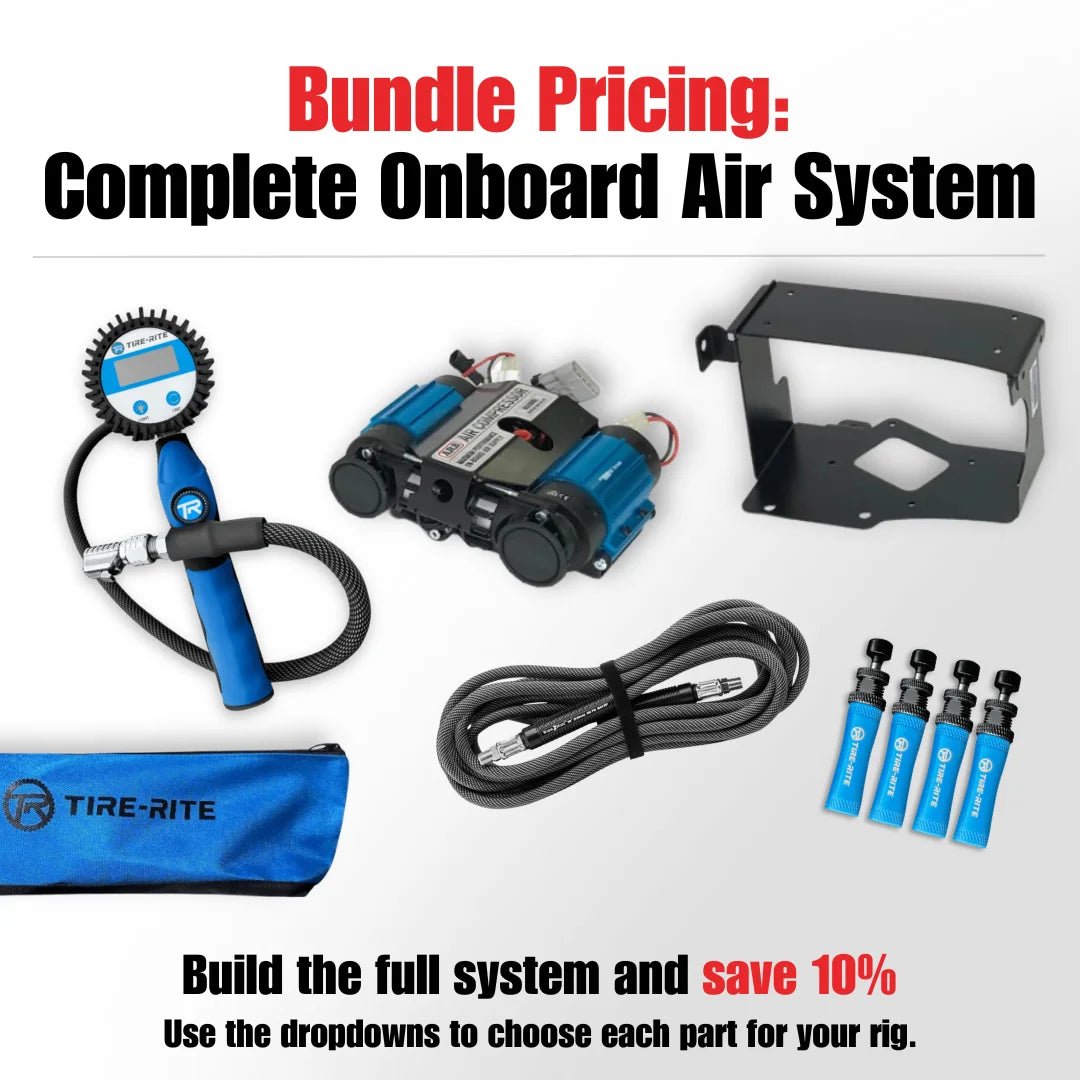 Bundle Pricing: Complete Onboard Air System: ARB Twin Compressor, Mount, Air Hose & Deflators-M.O.R.E.