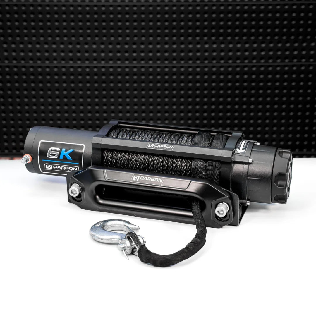 Carbon Offroad Long Drum 6000lb ATV/Small 4X4 Winch-M.O.R.E.