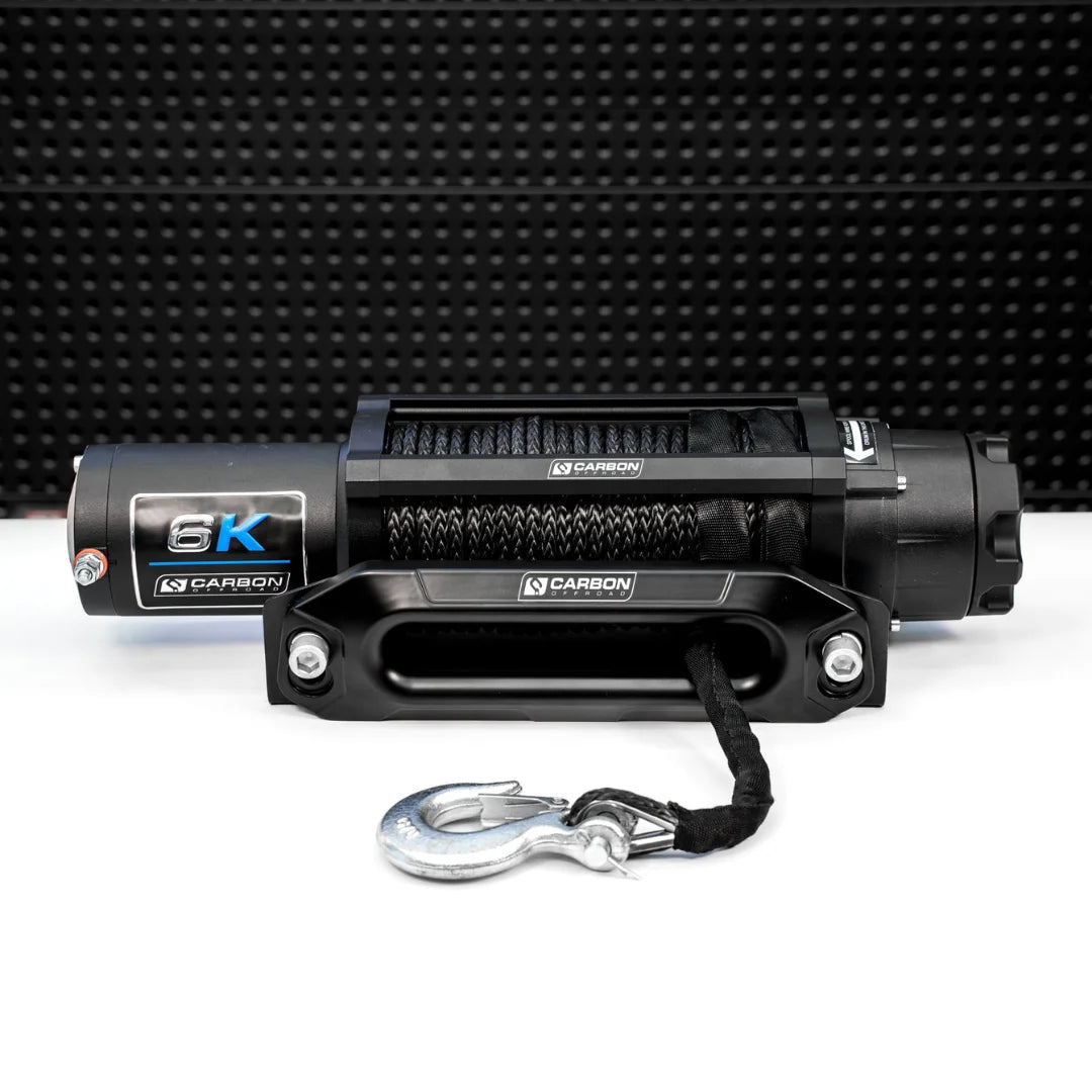 Carbon Offroad Long Drum 6000lb ATV/Small 4X4 Winch-M.O.R.E.
