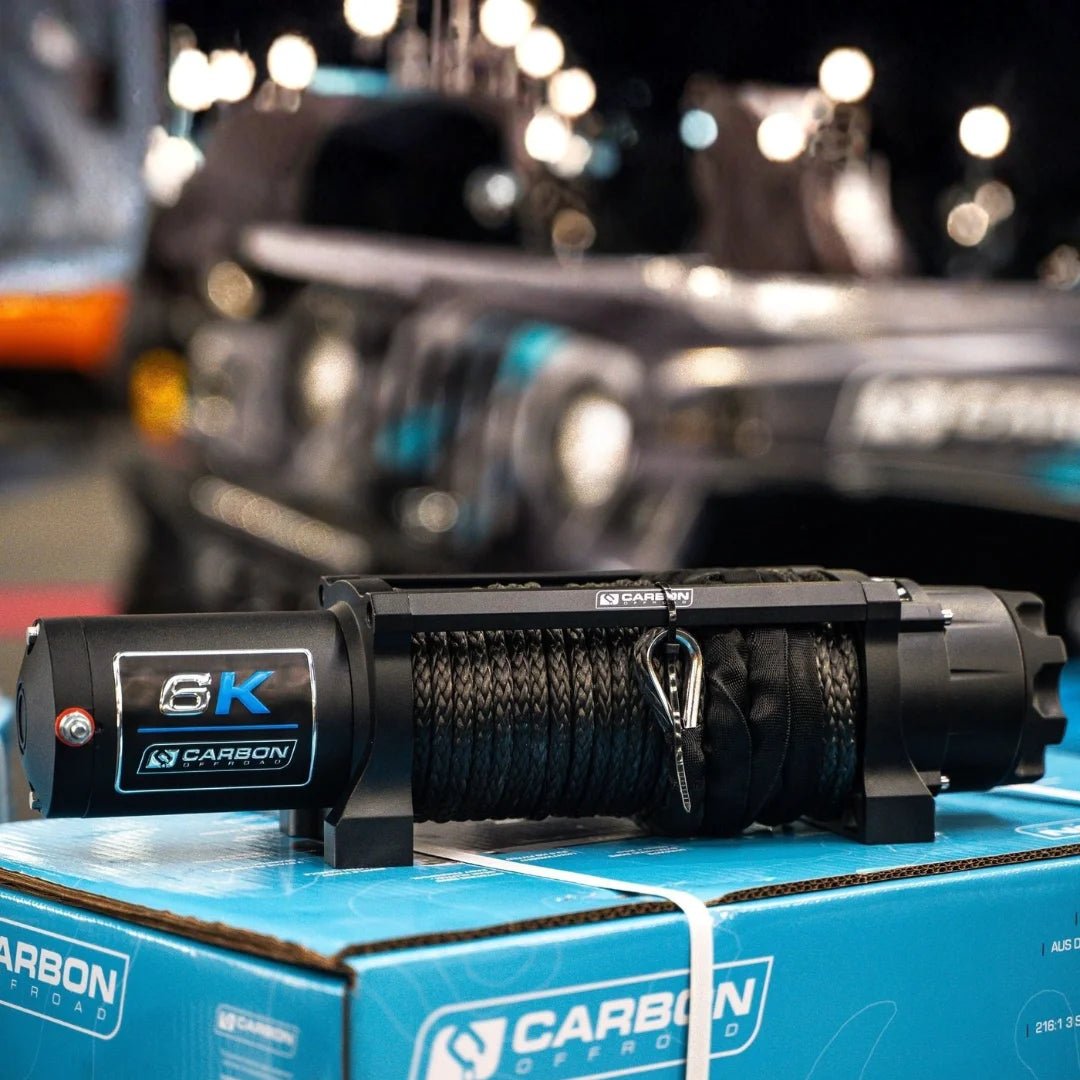 Carbon Offroad Long Drum 6000lb ATV/Small 4X4 Winch-M.O.R.E.