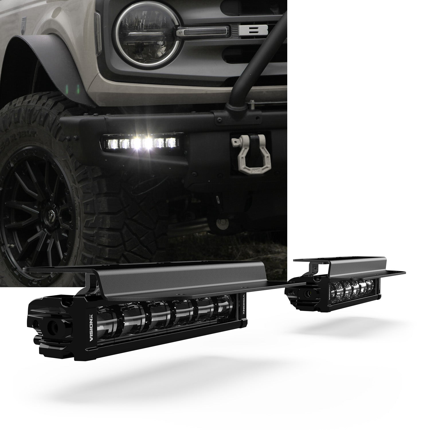 Fog Pocket LED Light Kit - Steel Bumper - Ford Bronco 2021 + - Mountain Offroad (M.O.R.E.)