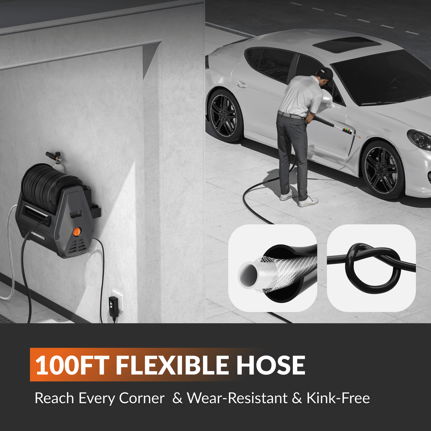 Grandfalls Retractable Pressure Washer Essential-M.O.R.E.