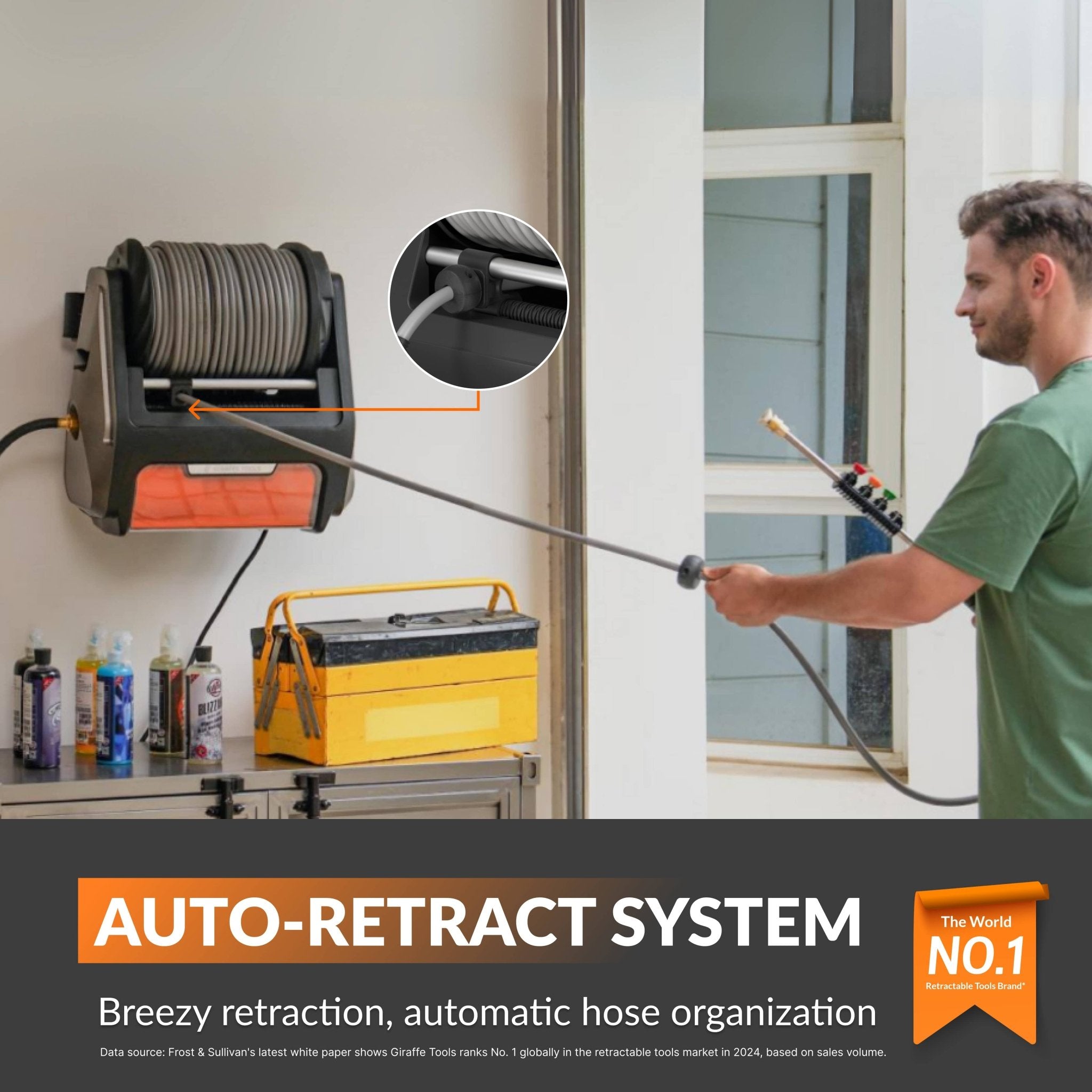 Grandfalls Retractable Pressure Washer Pro-M.O.R.E.