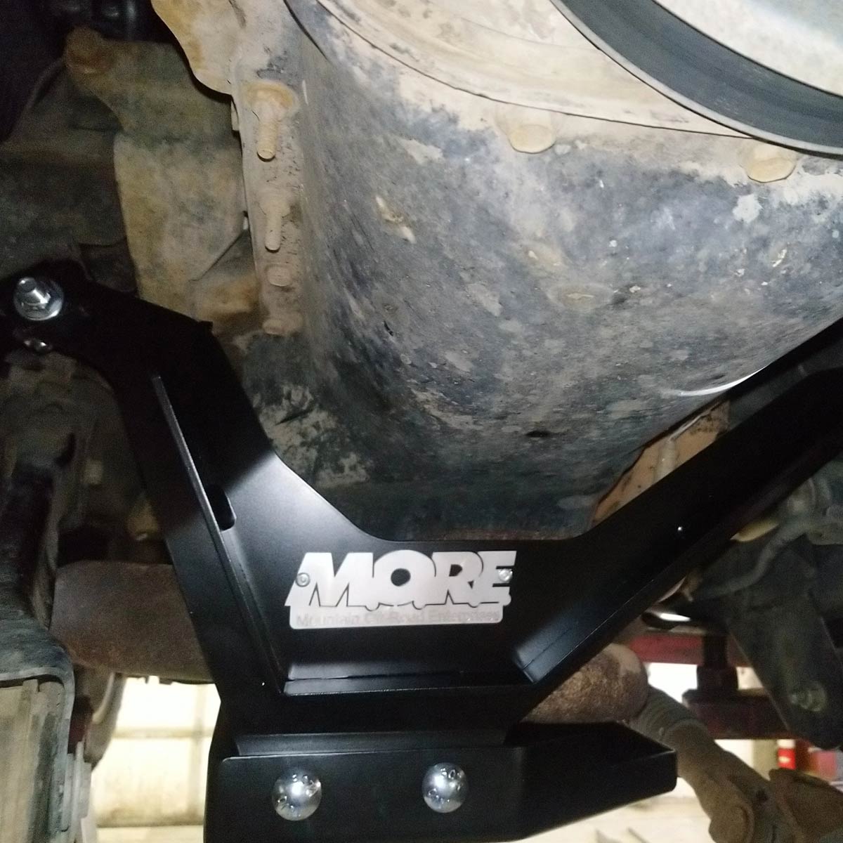 Oil Pan / Transmission Skid Plate for Jeep Wrangler TJ with 4.0L (2003-06) / LJ with 4.0L (2004-06) Aluminum-M.O.R.E.