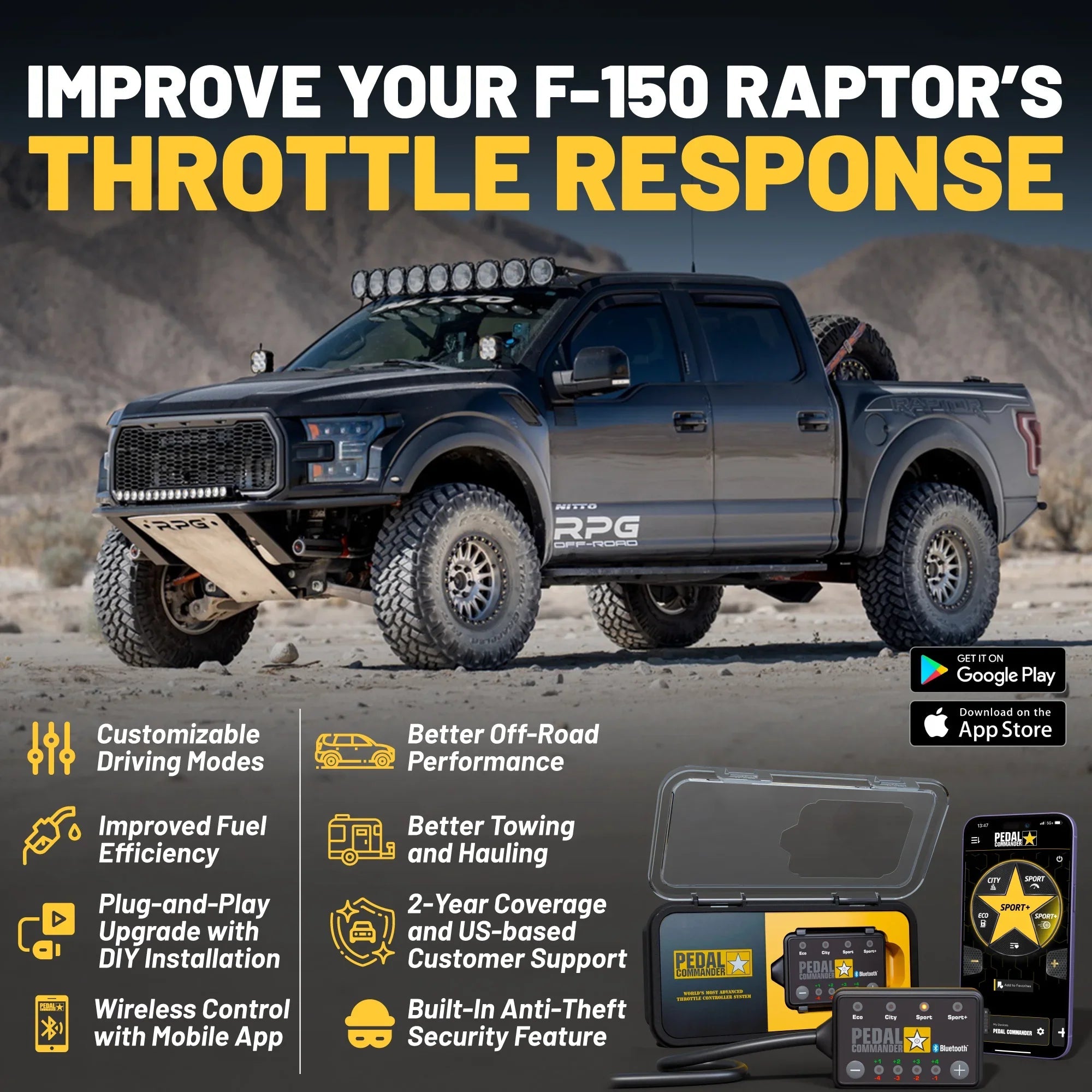 Pedal Commander for Ford F150 Raptor-M.O.R.E.