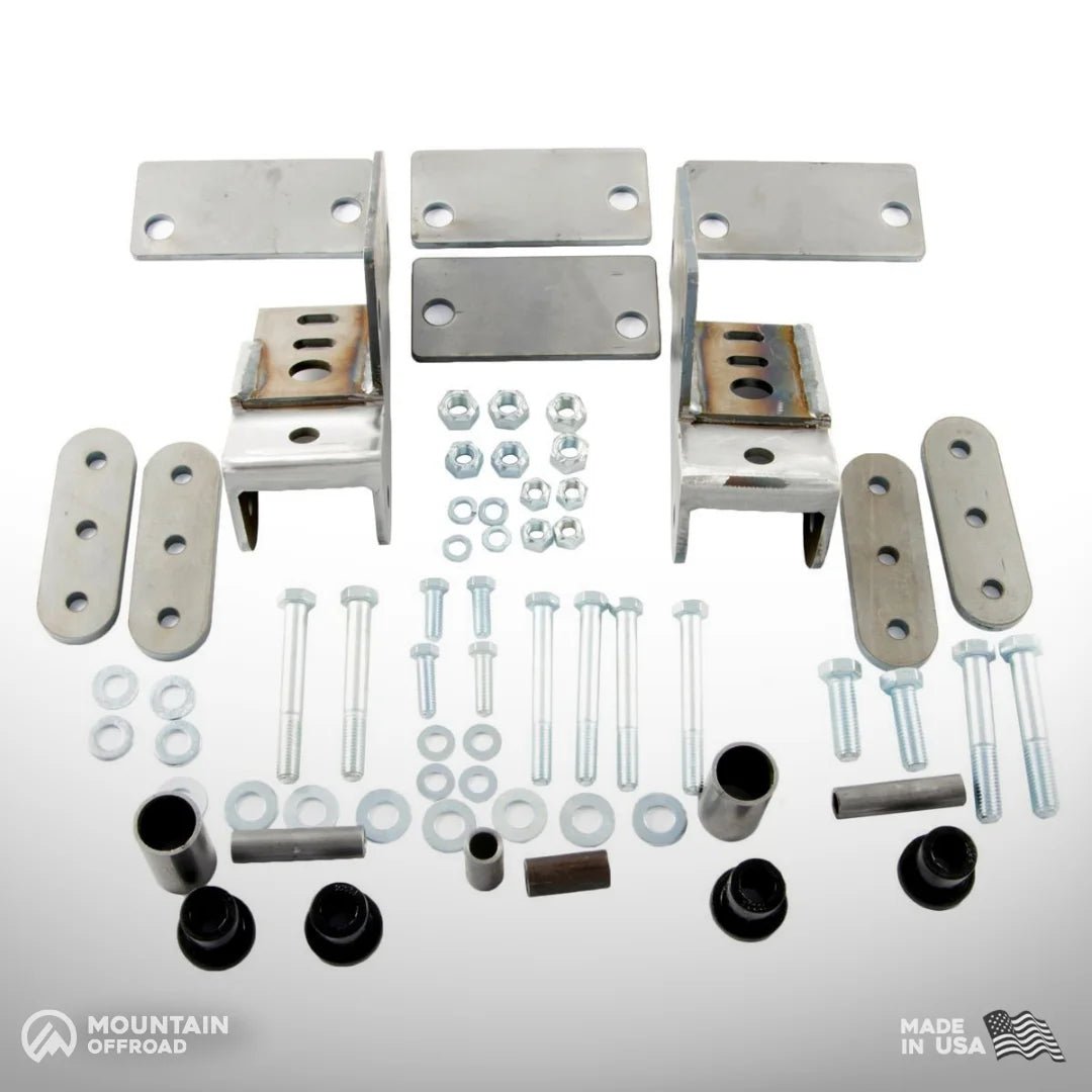 Shackle Reversal System for Jeep CJ (1976-86) with 2.5" YJ Springs-M.O.R.E.