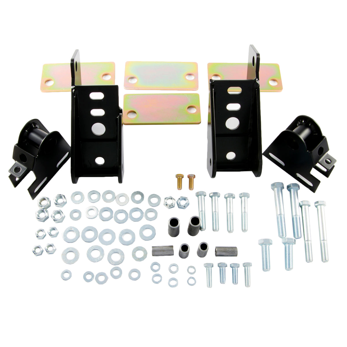 Shackle Reversal System with Bolt-On Spring Hanger Brackets for Jeep CJ (1976-86) with 2" CJ Springs-M.O.R.E.