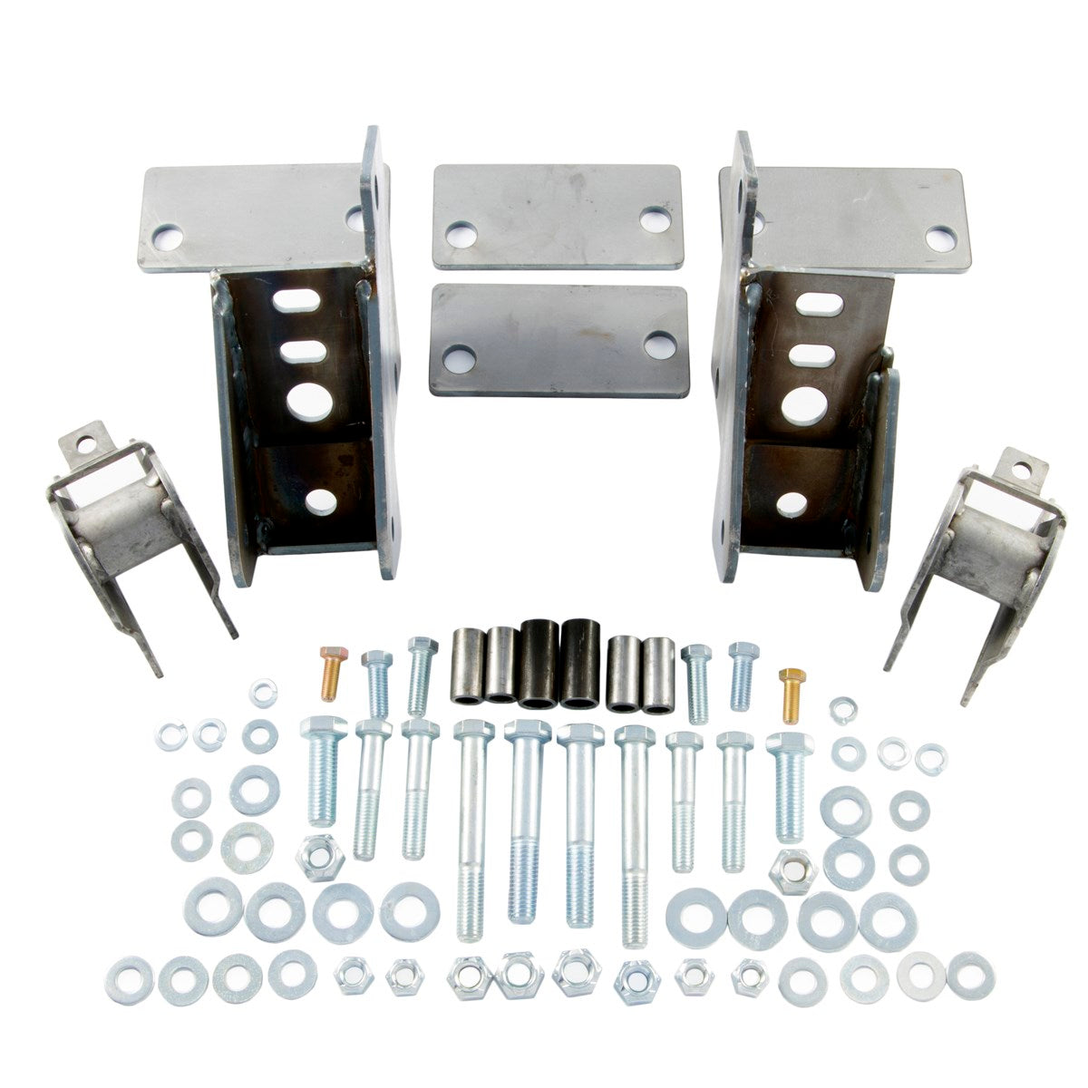 Shackle Reversal System with Bolt-On Shackle Hanger Brackets for Jeep CJ (1976-86) with 2.5" YJ Springs-M.O.R.E.