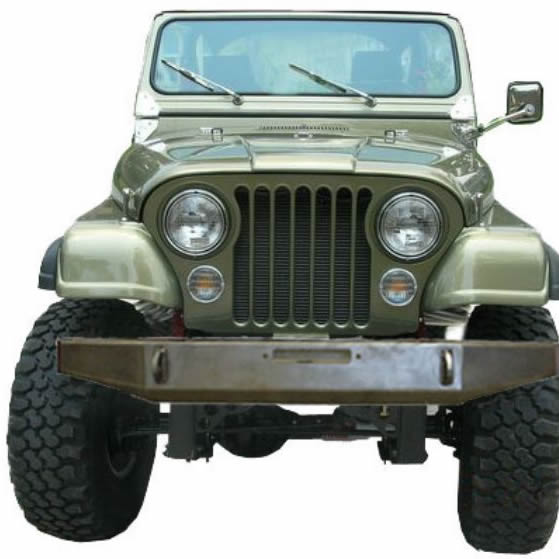 "Rock Proof" Front Bumper: Straight for Jeep CJ (1976-86)-M.O.R.E.