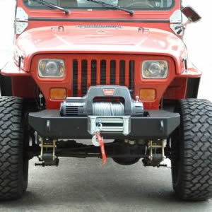 "Rock Proof" Front Bumper: Stubby for Jeep Wrangler YJ (1987-95)-M.O.R.E.