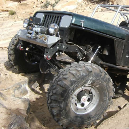 "Rock Proof" Front Bumper: Stubby for Jeep Wrangler YJ (1987-95)-M.O.R.E.